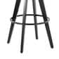 LumiSource Cosmo 30" Swivel Barstool with Grey Upholstery in Black (Set of 2), , large