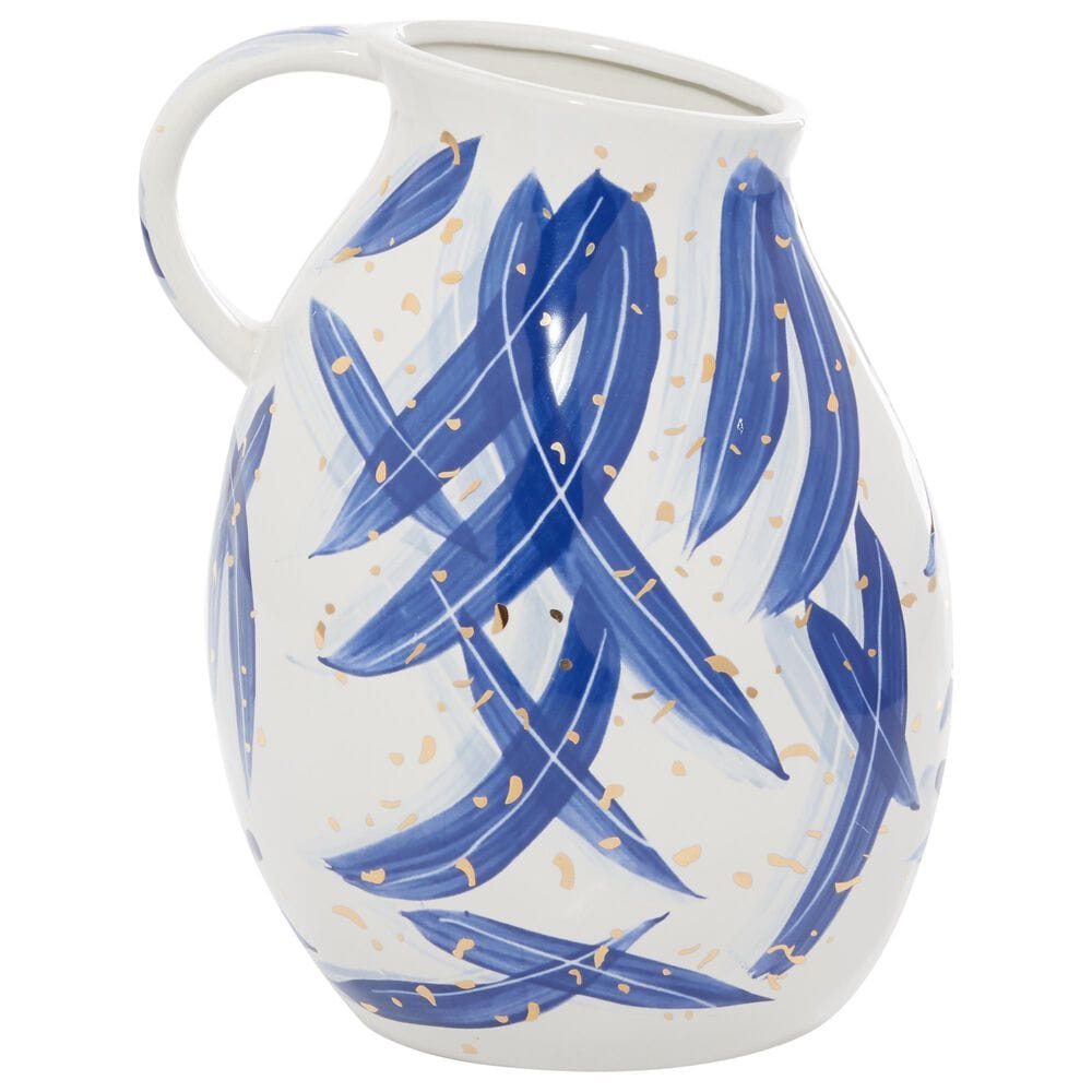 Maple and Jade 11" Contemporary Ceramic Vase in Blue, , large