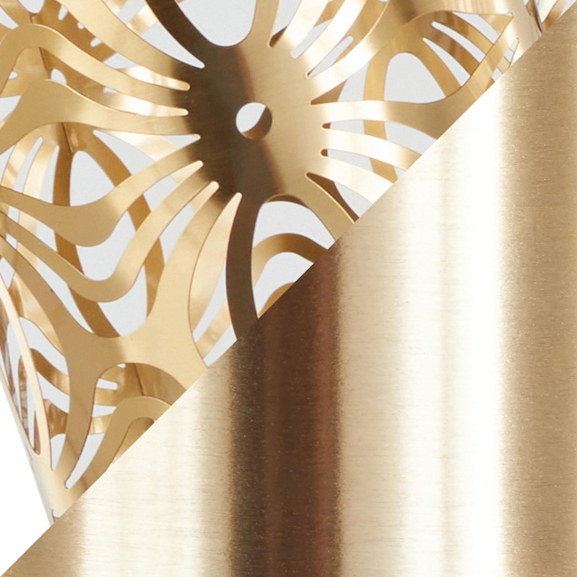 Grandview Gallery Tres Tripod Metal Floor Lamp in Royal Gold NFM