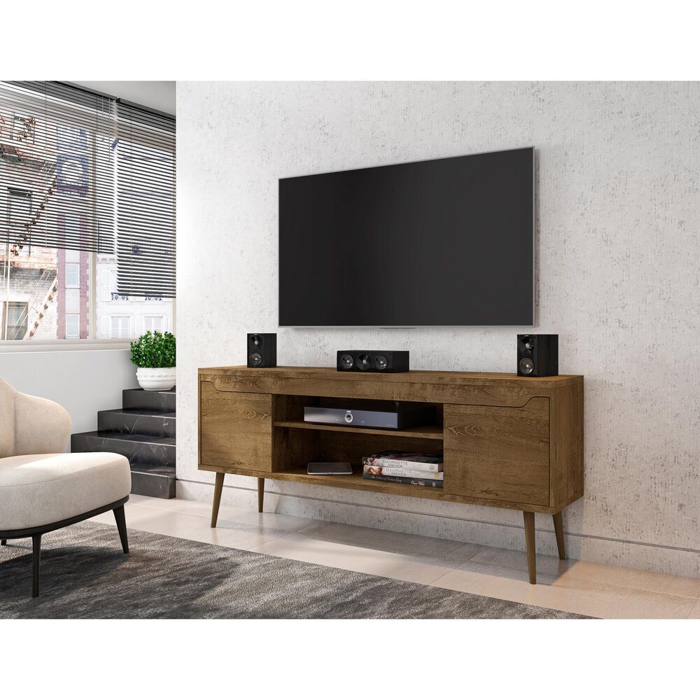 Dayton Bradley 62.99&quot; TV Stand in Rustic Brown, , large