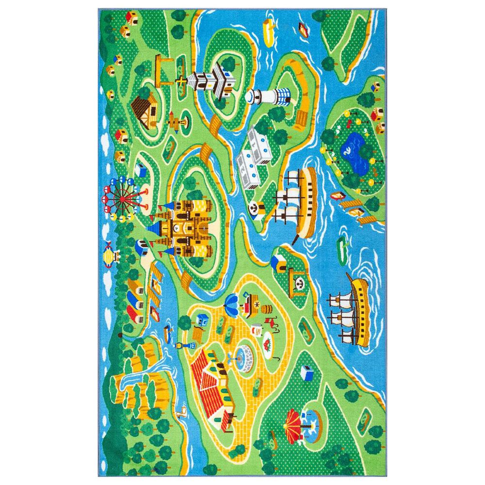 nuLOOM Giza MCGZ17A 5' x 7'5" Green Kids Rug, , large