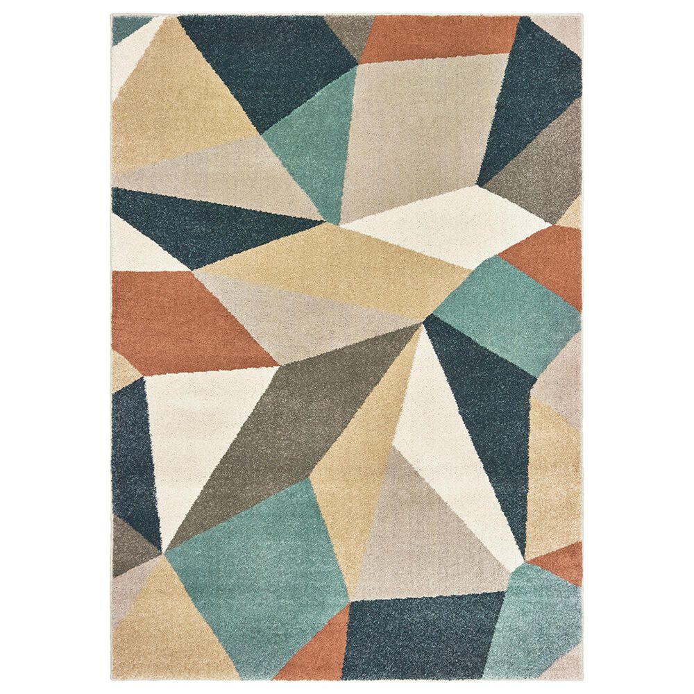 Oriental Weavers Carson 9659B 9"10" x 12"10" Blue Area Rug, , large
