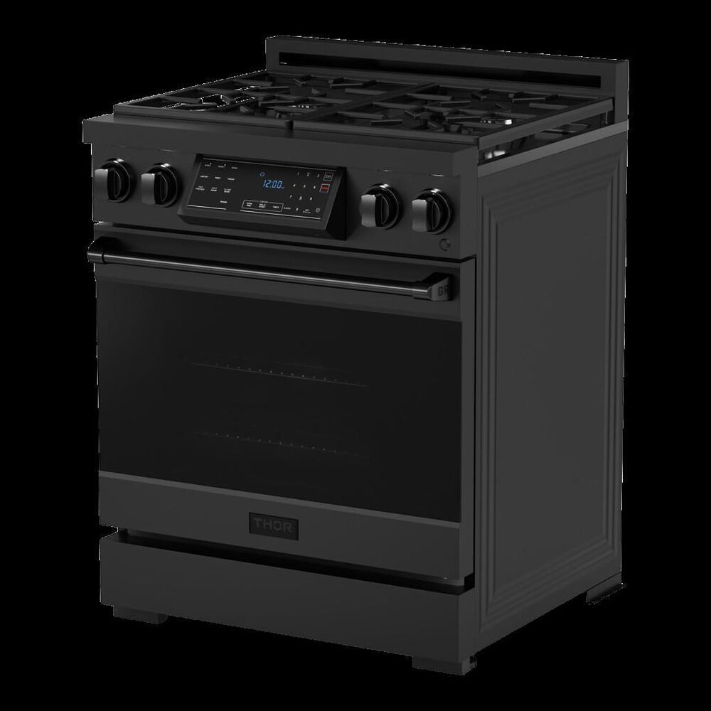 Thor Kitchen Gordon Ramsay 4.55 Cu. Ft. Professional Natural Gas Range in Black, , large
