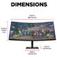 HP 34" WQHD 165Hz Curved Gaming Monitor in Black, , large