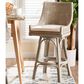 Baxton Studio Bella Swivel Bar Stool in French Grey, , large