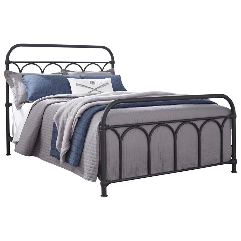 Ashley Nashburg Full Metal Slat Bed in Black, , large