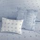 Hampton Park Brooklyn 7-Piece Full/Queen Cotton Jacquard Comforter Set in Blue, , large