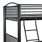 Linon Home Decor Heavy Twin Over Twin Bunk Bed in Black, , large