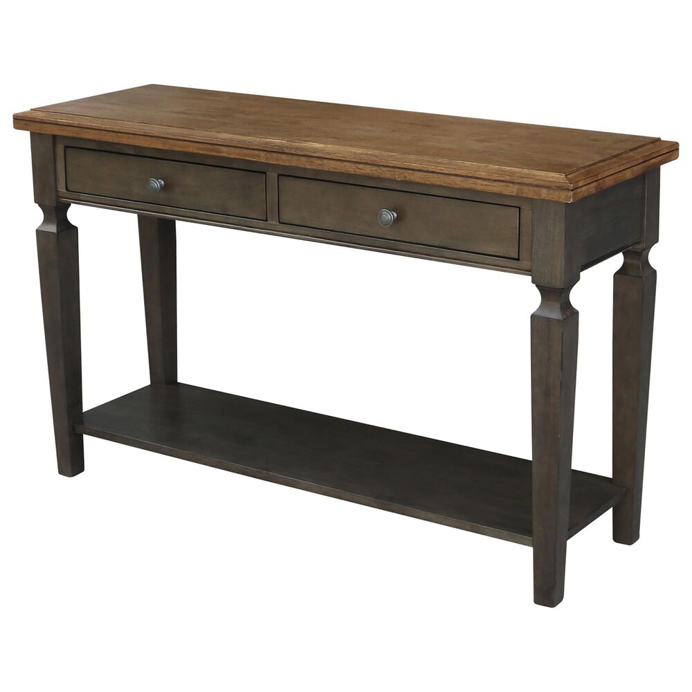 International Concepts Vista Console Table in Hickory and Washed Coal, , large