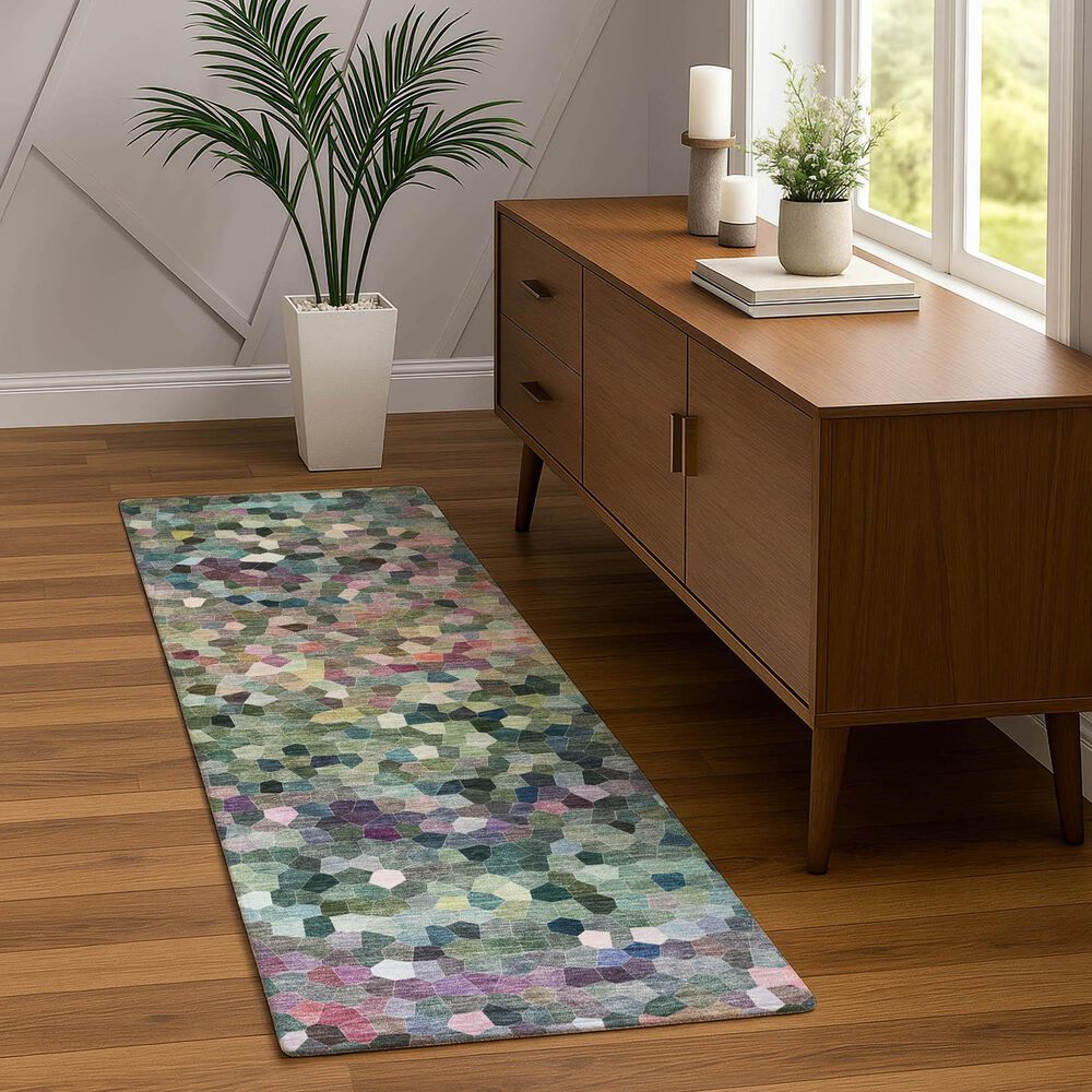 Dalyn Rug Company Kaleidoscope Cactus 2'3" x 7'6" Indoor/Outdoor Runner, , large