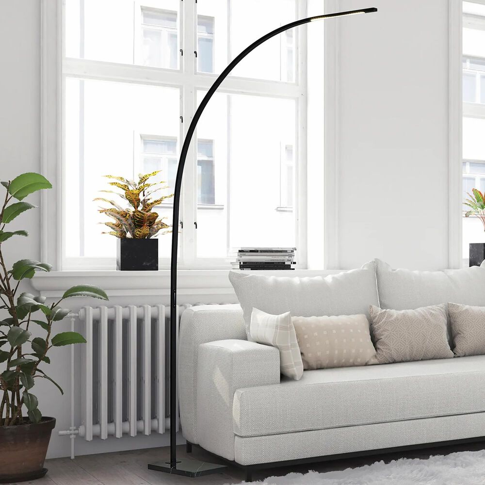 Adesso Sonic LED Arc Lamp in Black, , large