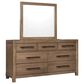 Urban Home Roycroft 7 Drawer Dresser and Mirror in Brown, , large