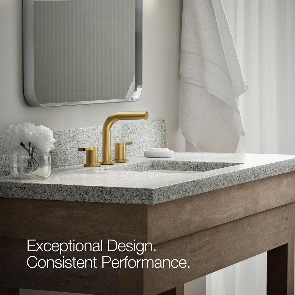 Kohler Elate Widespread Bathroom Sink Faucet in Vibrant Brushed Moderne Brass, , large