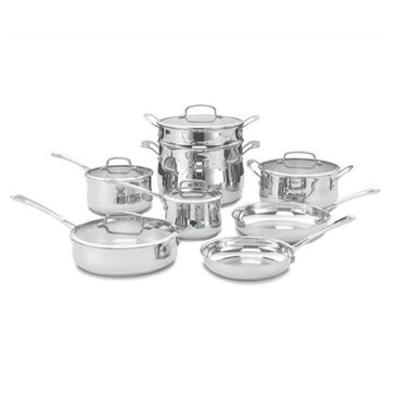 Cuisinart 13 Piece Stainless Steel Pan Set, , large