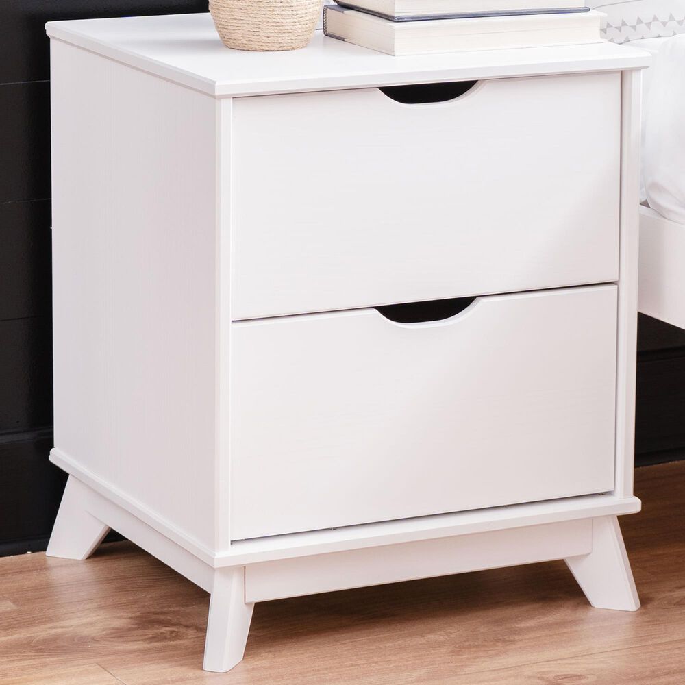 Linon Home Decor Polly 2-Drawer Nightstand in White, , large