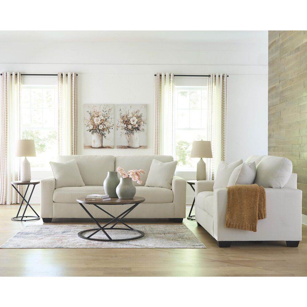 Ashley Greenbriar Stationary Sofa in Ivory, , large