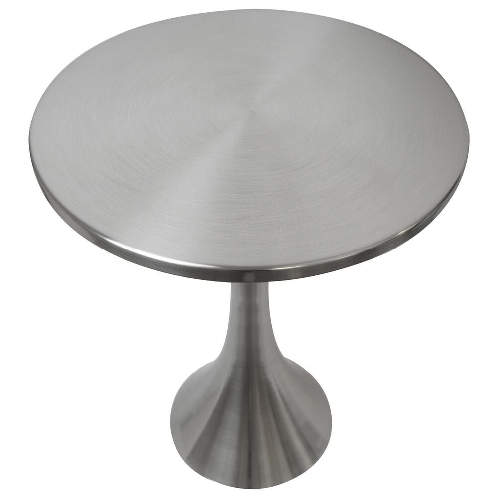 LumiSource Lenuxe Accent Table in Brushed Nickel, , large