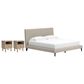 Ashley King Upholstered Bed and Two Nightstands, , large
