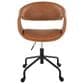 Lumisource Curvo Task Chair with Camel Cushion in Black, , large