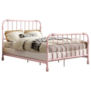 Furniture of America Wren Full Spindle Kids Bed in Pink, , large