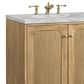James Martin Vanities Laurent 30" Single Bathroom Vanity in Light Natural Oak with 3 cm Victorian Silver Quartz Top and Rectangular Sink, , large