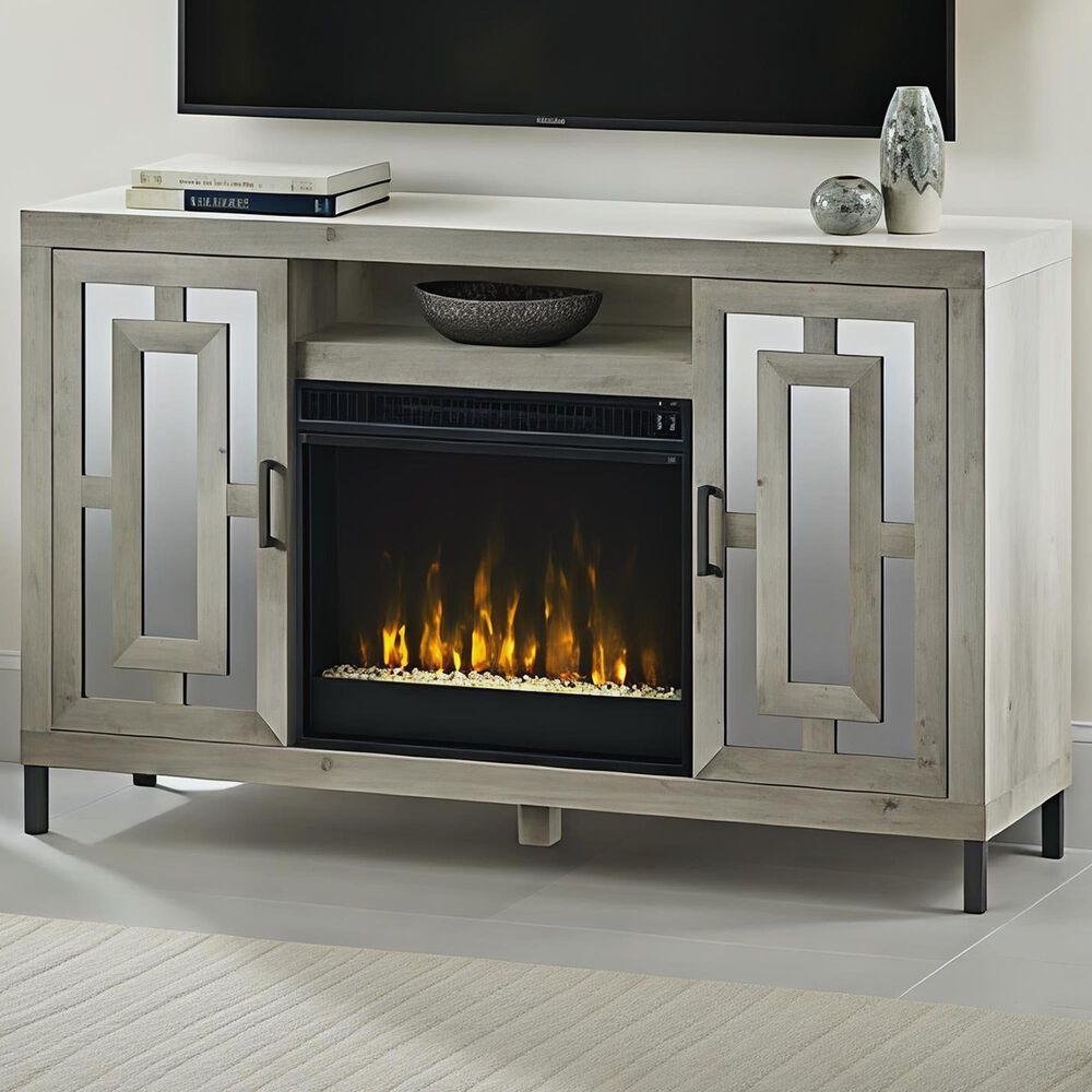 Classic Flame 55" Mirrored Media Fireplace in Silver, , large