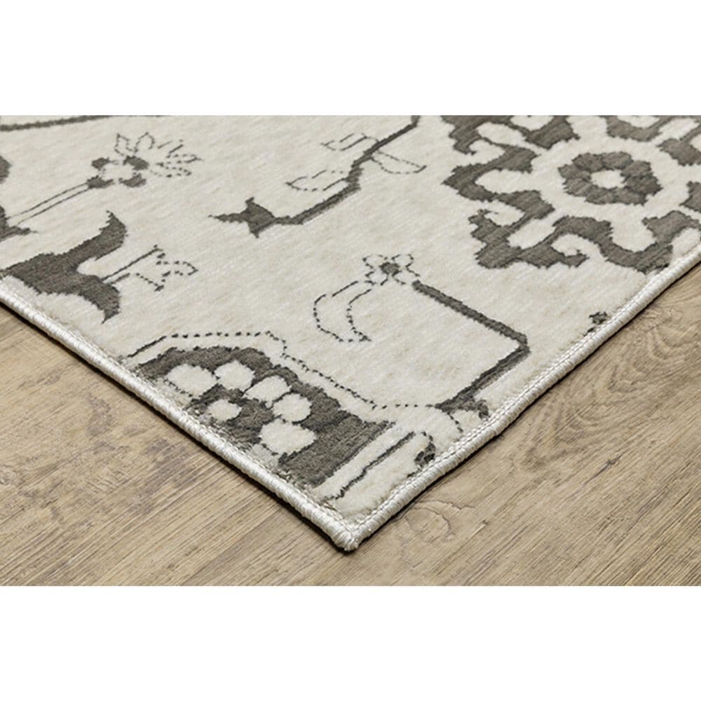 Oriental Weavers Intrigue INT08 2&#39;3&quot; x 7&#39;6&quot; Ivory Runner, , large