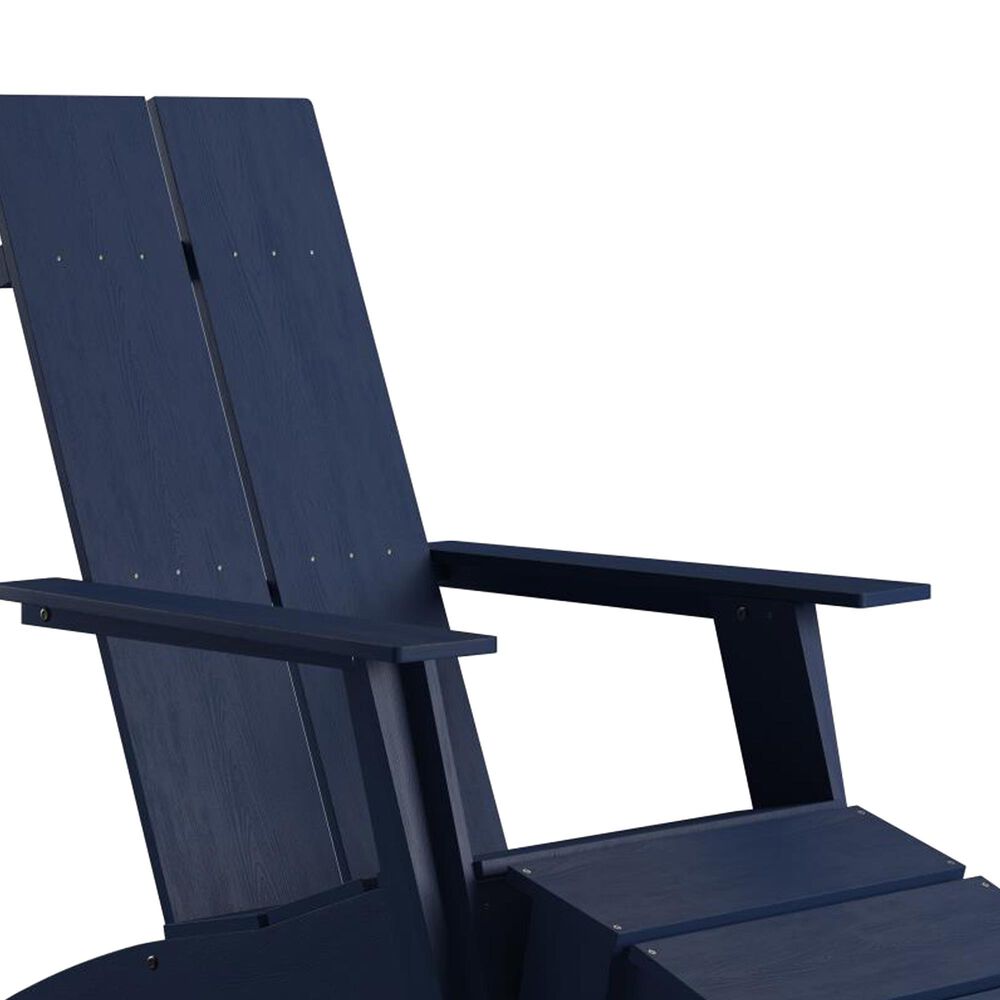 Flash Furniture Sawyer Adirondack Chair in Navy Blue, , large