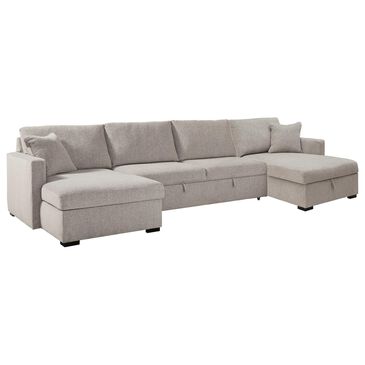 Ashley ModMax Luxe 3-Piece Symmetrical Sectional with Double Storage Chaise in Flint, , large
