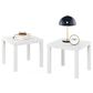 HOMLUX Classic Homey Square End Table in White (Set of 2), , large