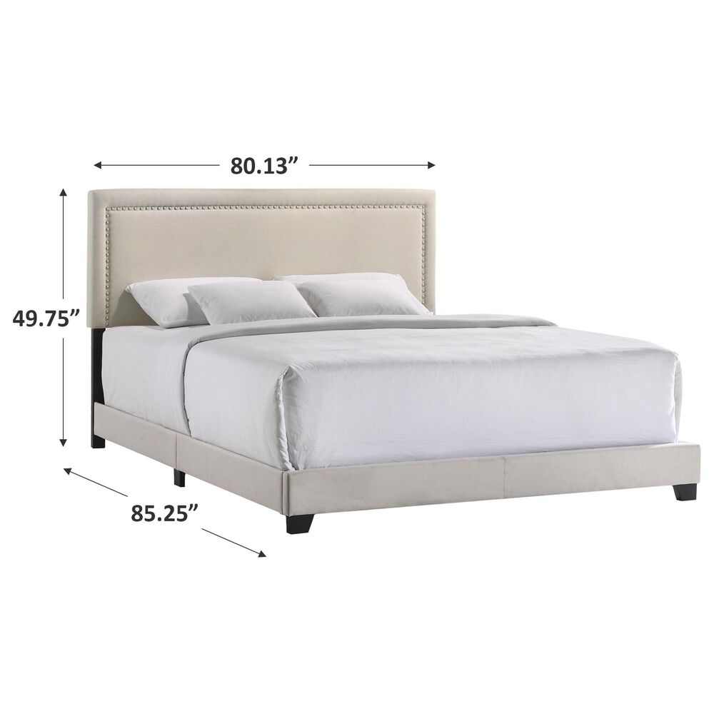 Hawthorne Furniture Zion Upholstered King Panel Bed in Fog, , large