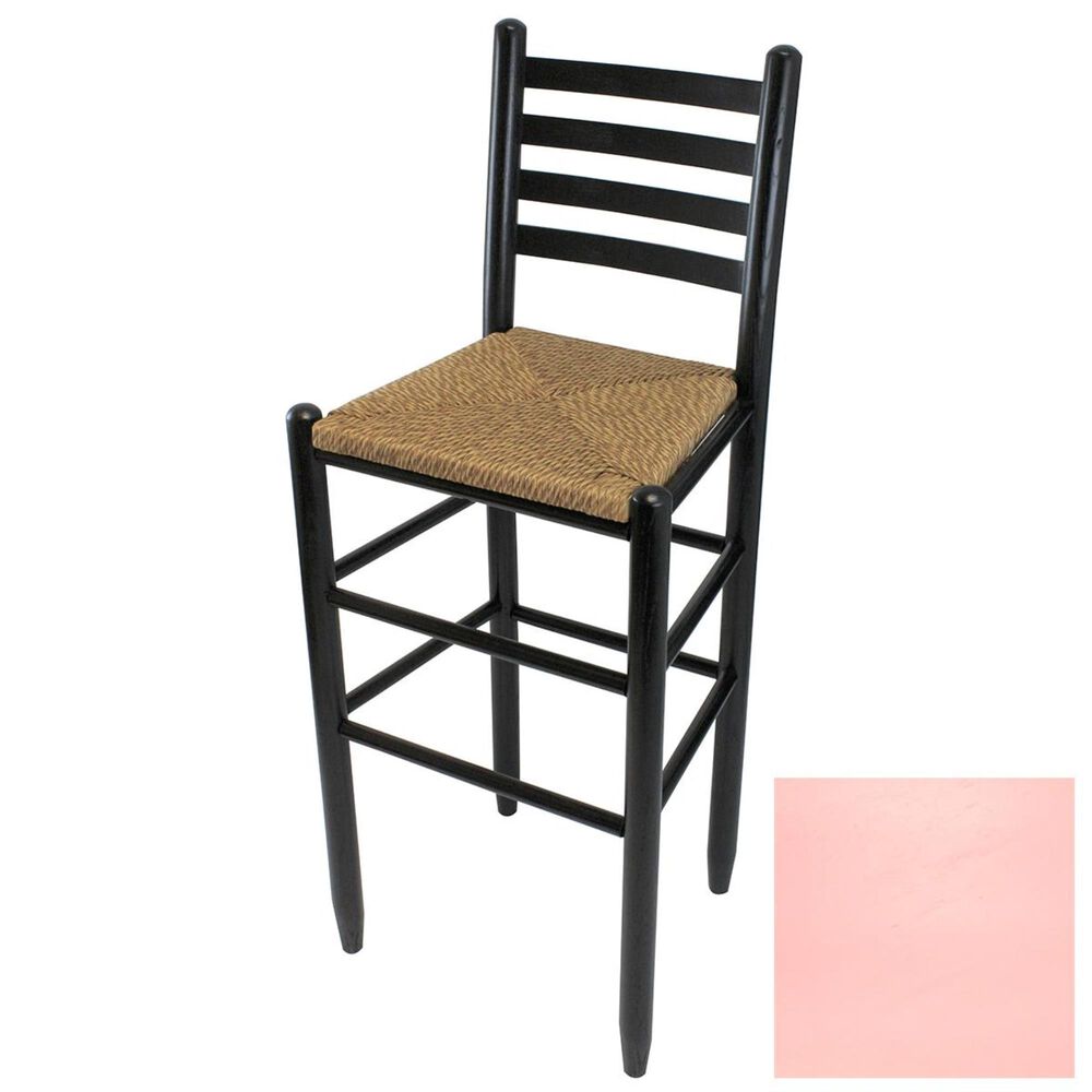 Lakeside Asheville Ladderback Barstool in Coastal Pink, , large