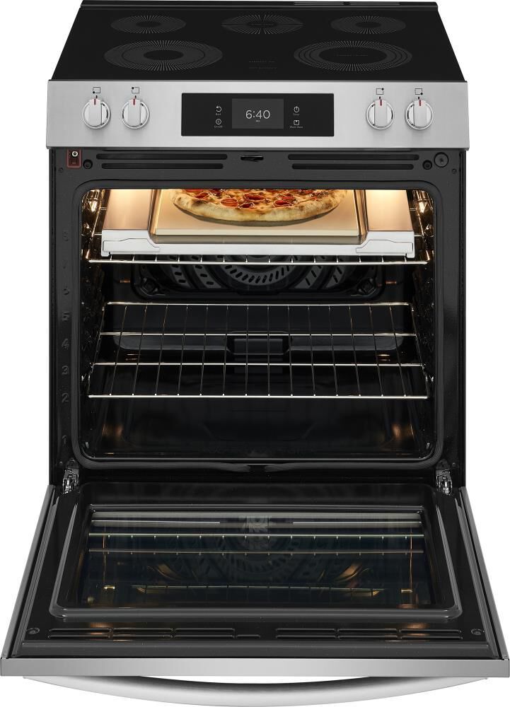 Frigidaire Gallery 30&quot; Freestanding Electric Convection Range with Stone-Baked Pizza in Stainless Steel, , large