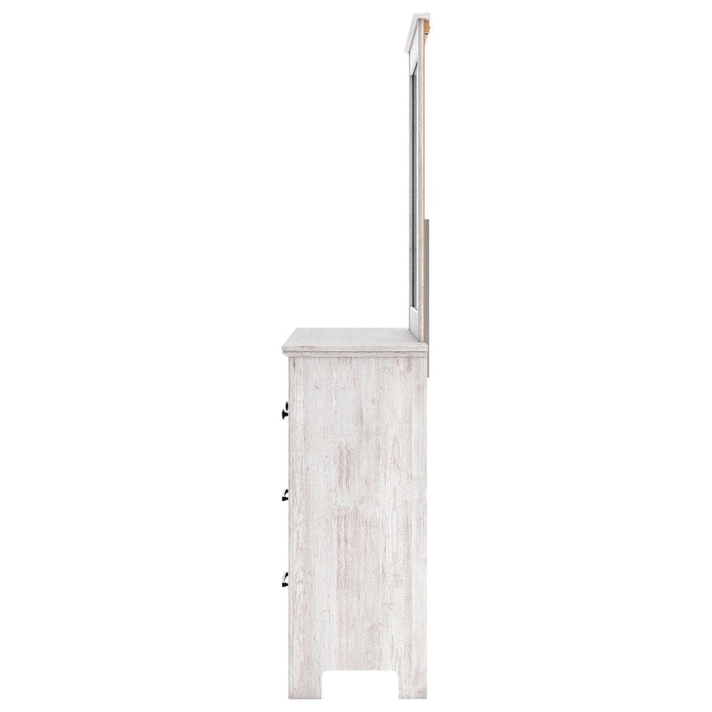 Ashley Makidern 6-Drawer Dresser and Mirror in Whitewash, , large