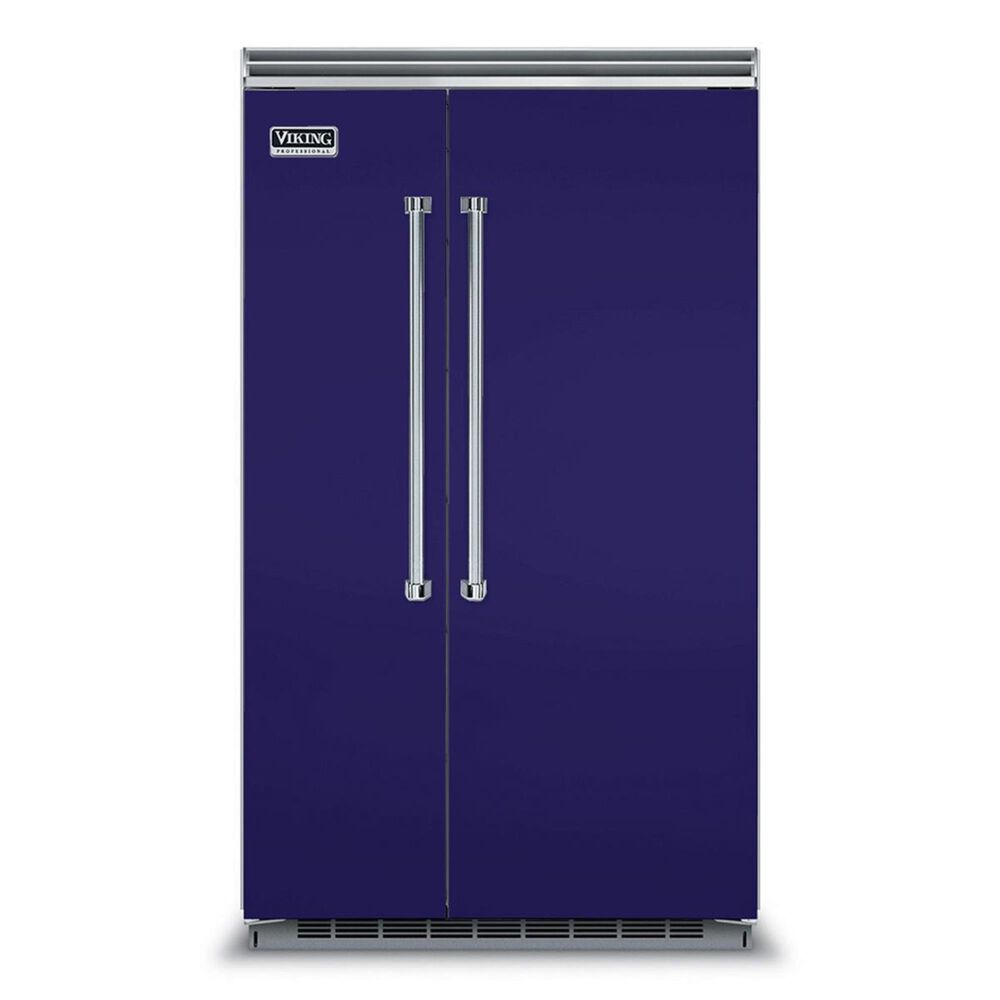 Viking Range 48" Professional Side-by-Side Refrigerator Cobalt Blue, , large