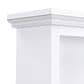HOMLUX 6-Hook Hall Tree with Wood Grain Bench in White, , large