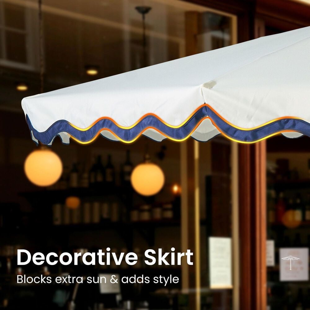 HOMLUX 10' Patio Umbrella in White, , large