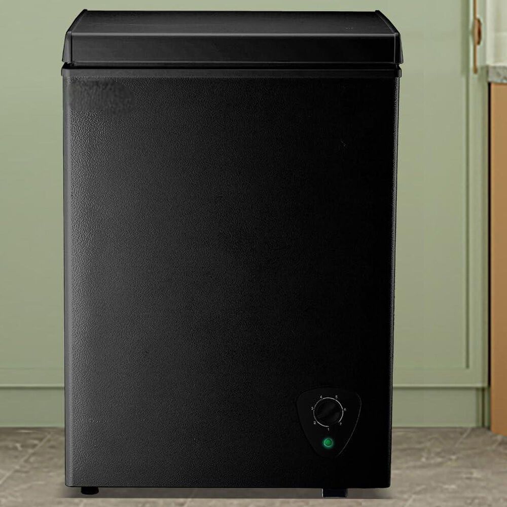 HOMLUX 3.5 Cu. Ft. Chest Freezer with Adjustable Thermostat in Black, , large