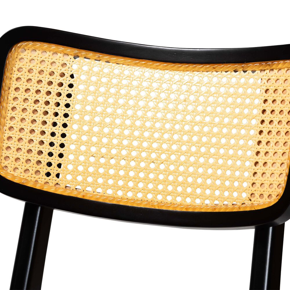 Baxton Studio Tafari Counter Stool in Dark Brown and Natural (Set of 2), , large