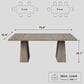 GARVEE 71" Rectangular Dining Table with Double Pedestal Base in Gray - Table Only, , large