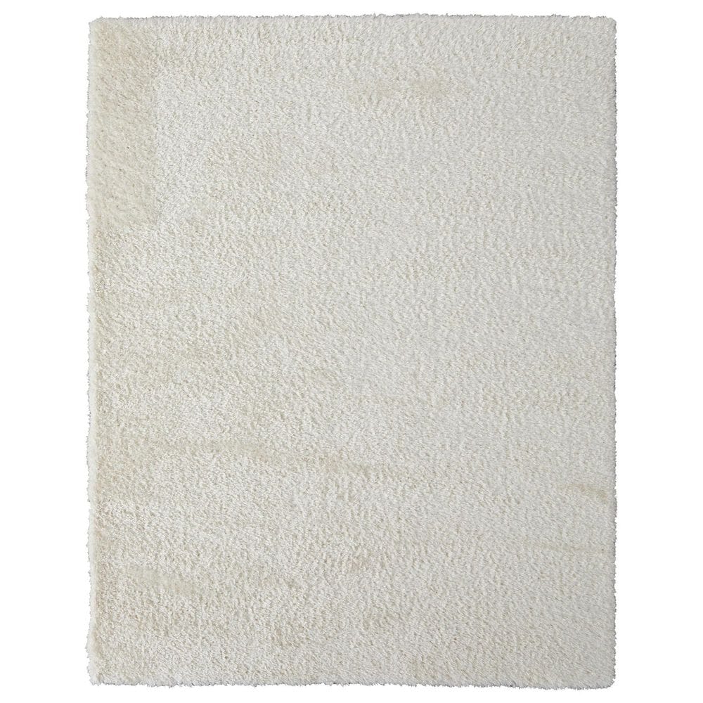Feizy Darian 9" x 12" White Area Rug, , large