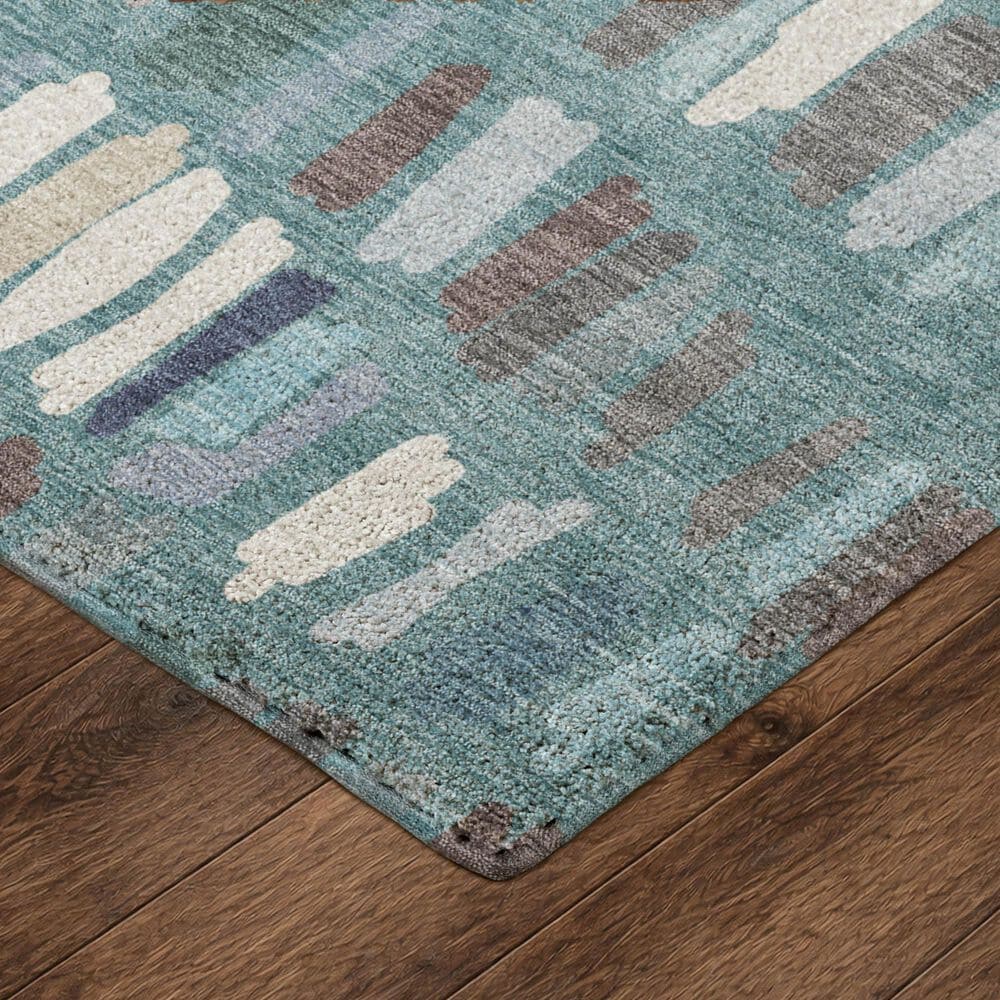 Dalyn Rug Company Kenner KN5 Teal 8' Round Area Rug, , large