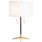 Crestview Collection Veda Table Lamp in Blackened Bronze and Brass, , large