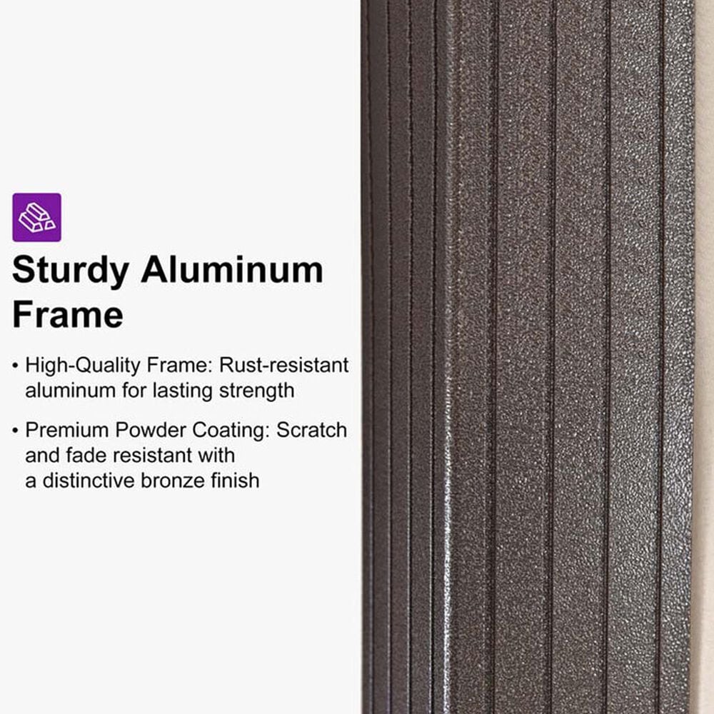 HOMLUX 10' x 12' Outdoor Hardtop Gazebo with Galvanized Steel Double Roof in Brown, , large