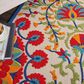 Nourison Aloha Floral 10" x 14" Red and Multicolor Indoor/Outdoor Area Rug, , large