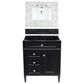 James Martin Vanities Brittany 30" Single Bathroom Vanity in Black Onyx with 3 cm Eternal Jasmine Pearl Quartz Top and Rectangle Sink, , large