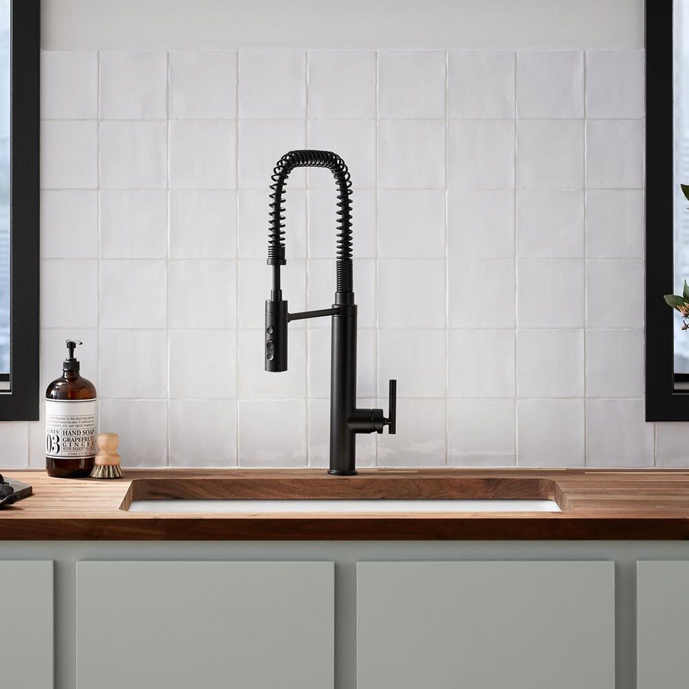 Kohler Purist Pull Down Kitchen Sink Faucet in Matte Black, , large