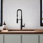 Kohler Purist Pull Down Kitchen Sink Faucet in Matte Black, , large