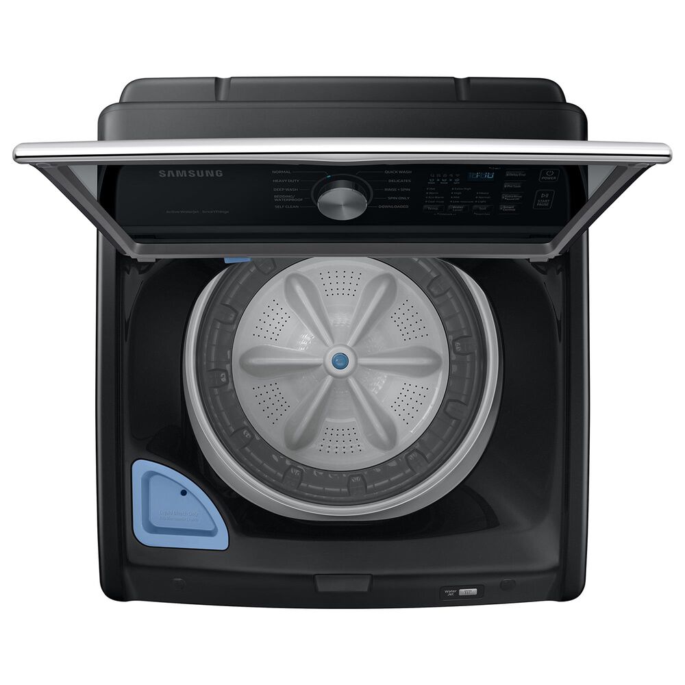 Samsung 4.7 cu. ft. Large Capacity Smart Top Load Washer with Active WaterJet in Brushed Black, , large