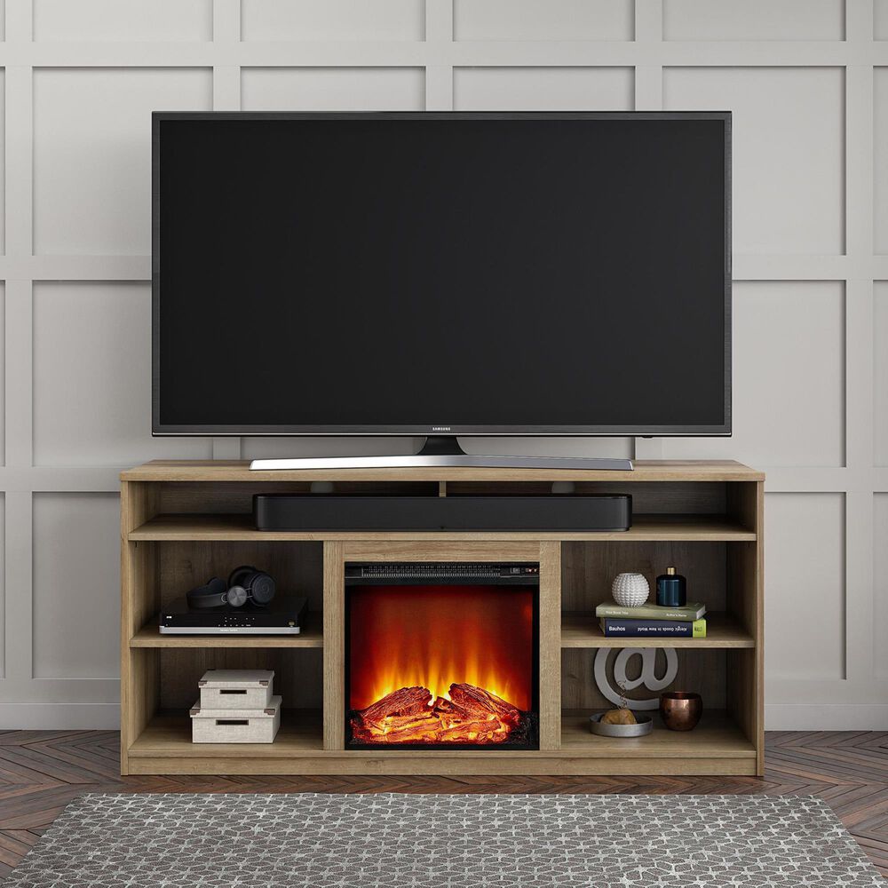DHP South Haven Fireplace TV Stand in Natural, , large